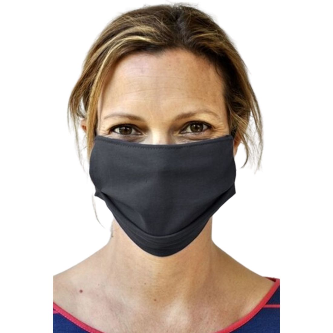 BraveFace Organic Reusable Face Mask Double Layer FRASER (1/2 Inch Gusset and Elastic), ADULT SIZE, Clearance 50% Off, Final Sale