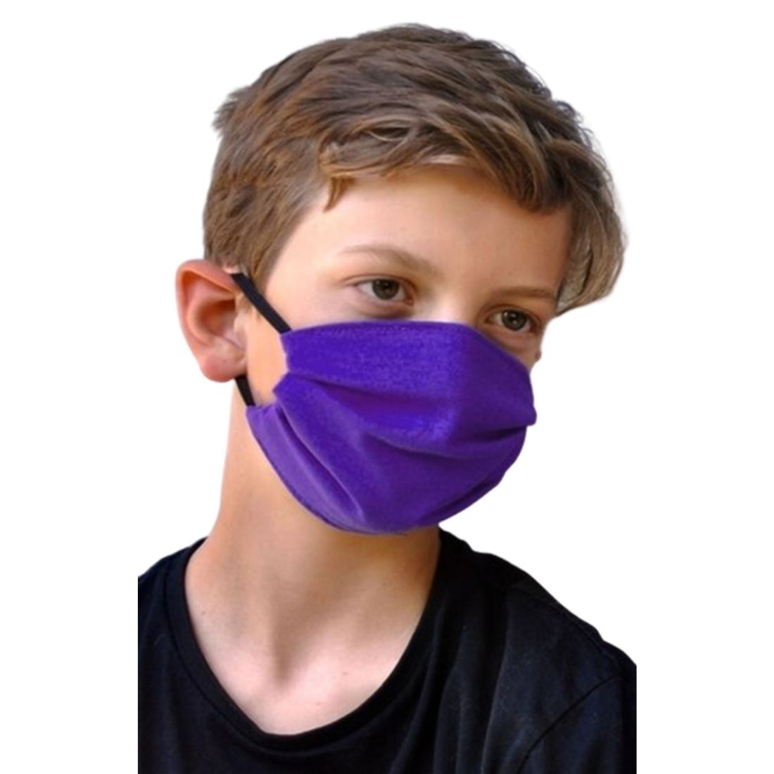 BraveFace Organic Reusable Face Mask Double Layer FRASER (1/2 Inch Gusset and Elastic), KIDS SIZE, Clearance 50% Off, Final Sale