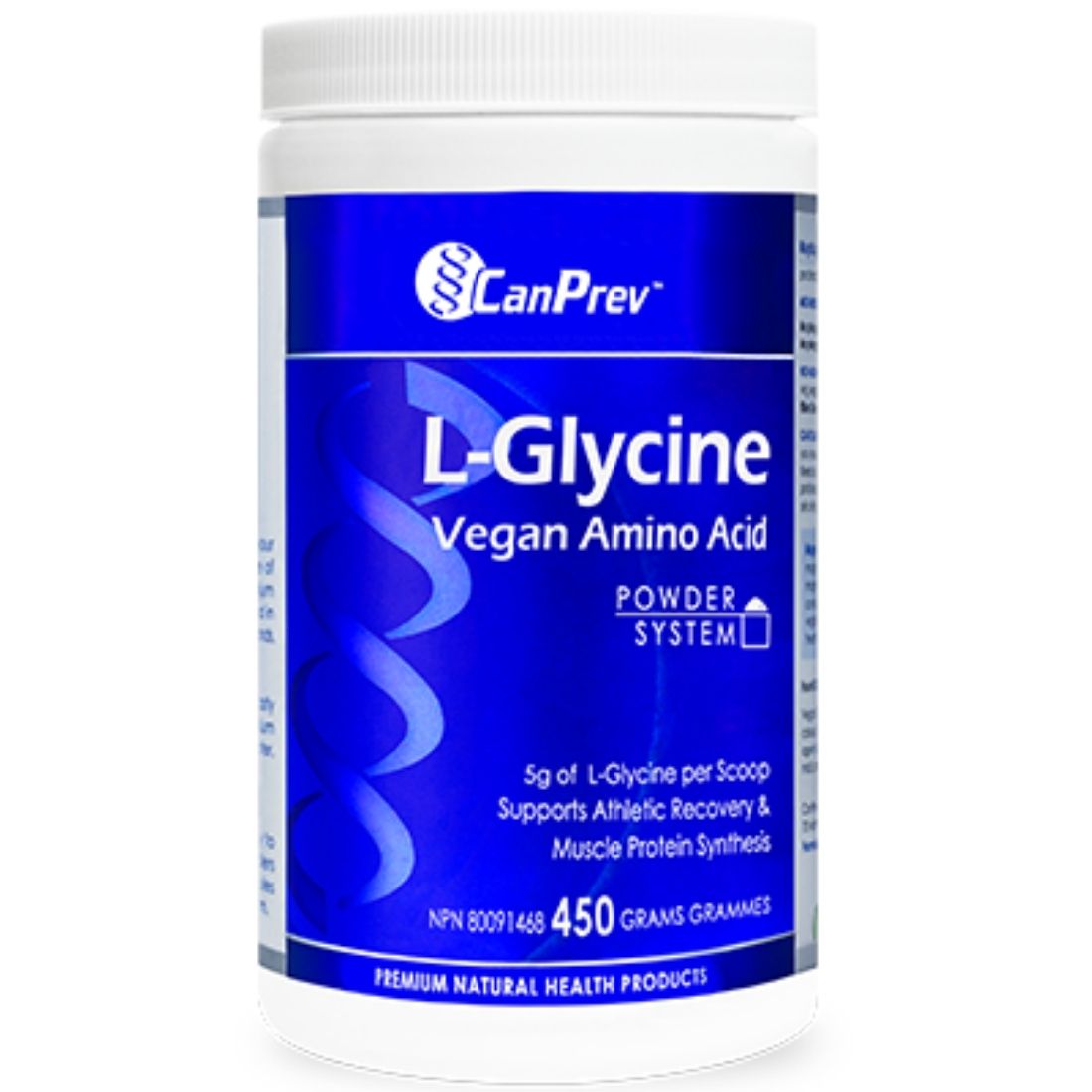 CanPrev L-Glycine Powder Amino Acid, Fermented, Vegan, 450g