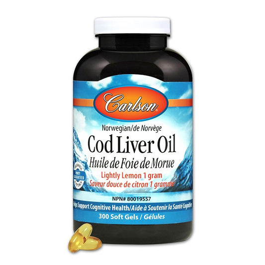 Carlson Norwegian Cod Liver Oil Gems, Low Vitamin A (TG)