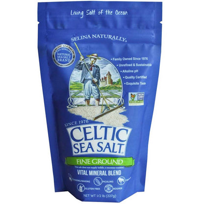 Celtic Sea Salt Fine Ground Unrefined Mineral Salt, Non-GMO