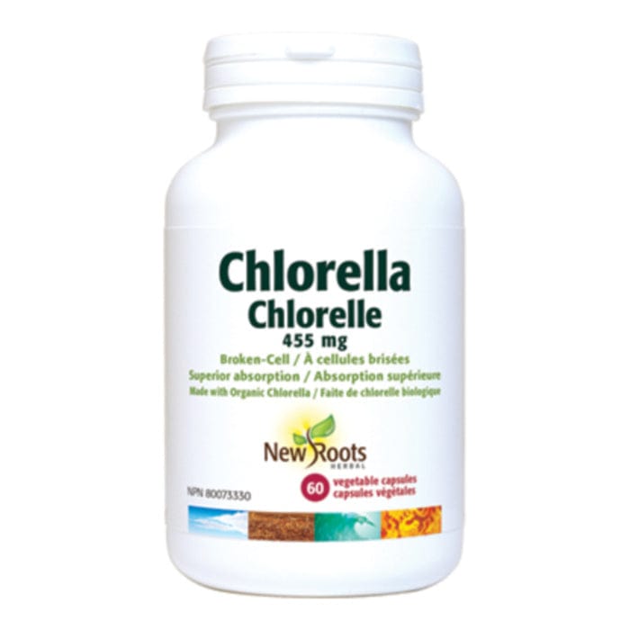New Roots Chlorella 455mg Certified Organic Capsules