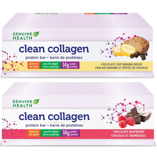 Genuine Health Clean Collagen Protein Bars (8 bars x 55g)