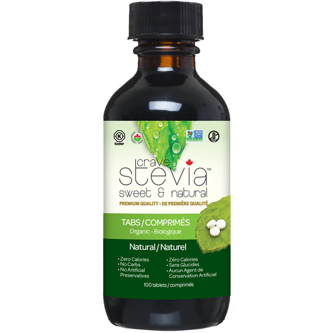 Crave Stevia Powder Stevia, 100 tabs
