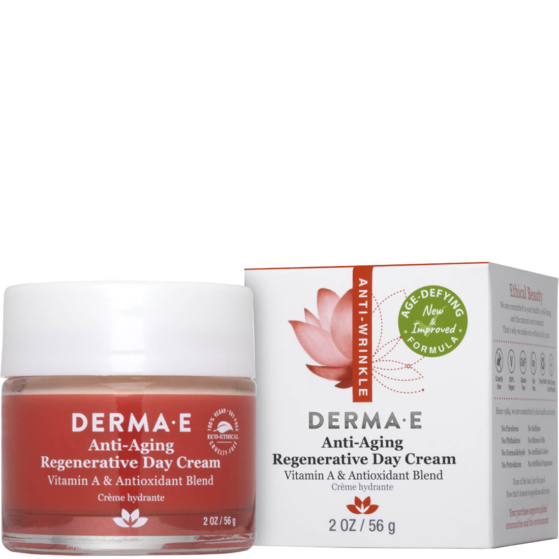 Derma E Anti-Aging Regenerative Day Cream (Formerly Age-Defying Antioxidant Day Creme), 56g