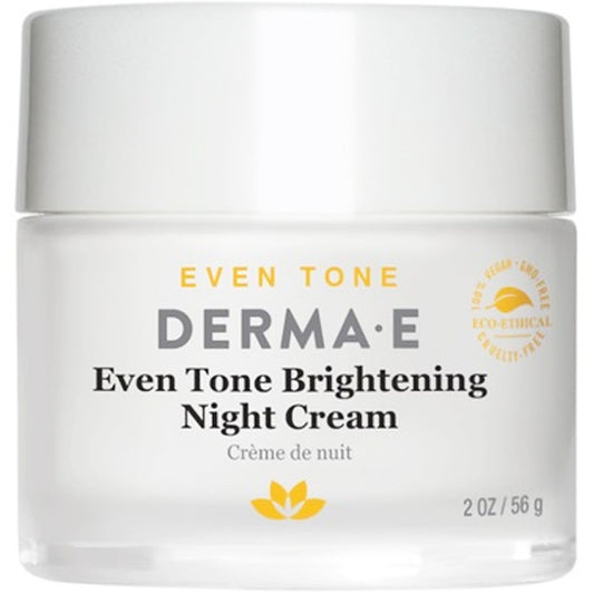 Derma E Even Tone Brightening Night Creme, Licorice Extract & Vitamins B3 & C, 56g