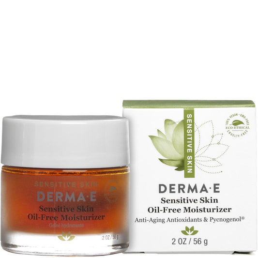 Derma E Sensitive Skin Soothing Oil-Free Moisturizer, Anti-Aging Antioxidants & Pycnogenol, 56g