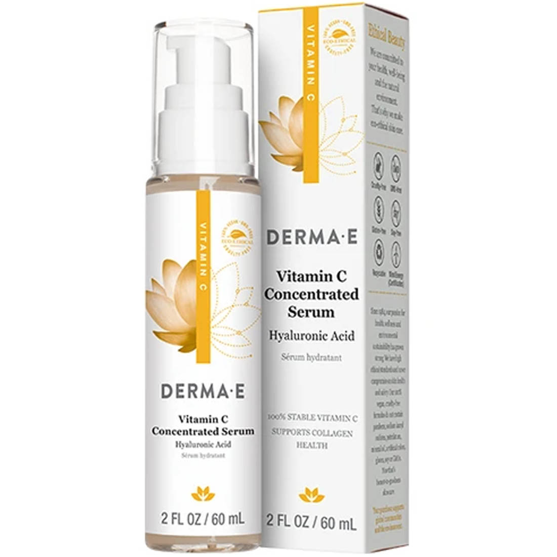 Derma E Vitamin C Concentrated Serum, Hyaluronic Acid, 60ml