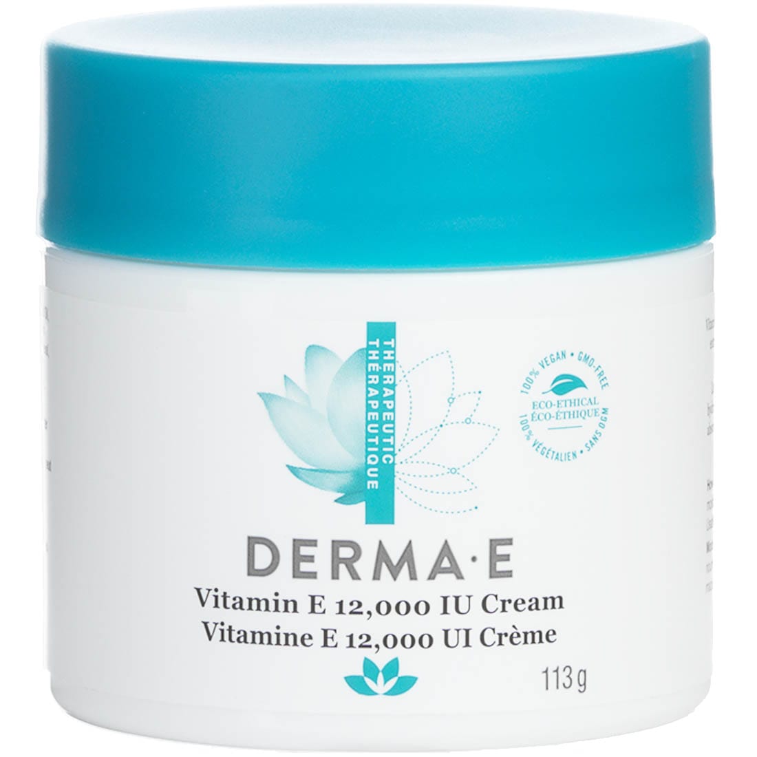 Derma F Derma E Vitamin E 12,000IU Cream, Severely Dry Skin Creme, 113g