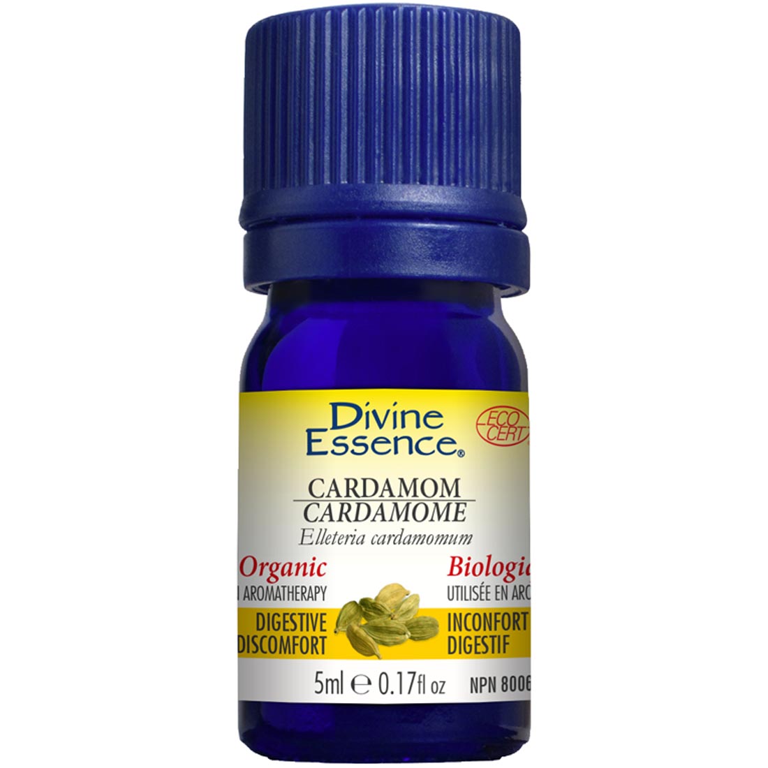 Divine Essence Cardamom Essential Oil (Organic), 5ml