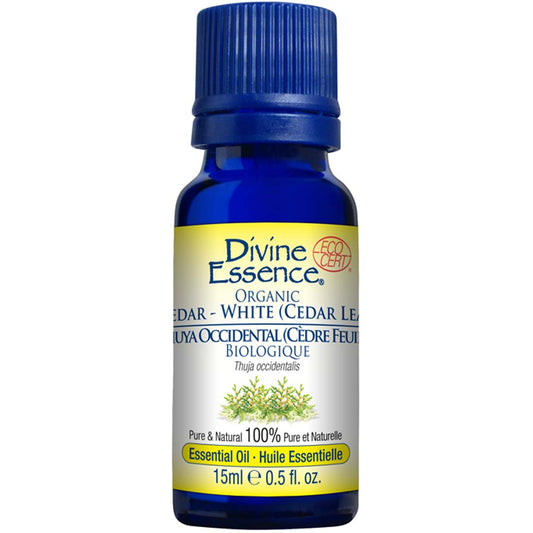 Divine Essence Cedar - White (Cedar leaf) Essential Oil (Organic), 15ml