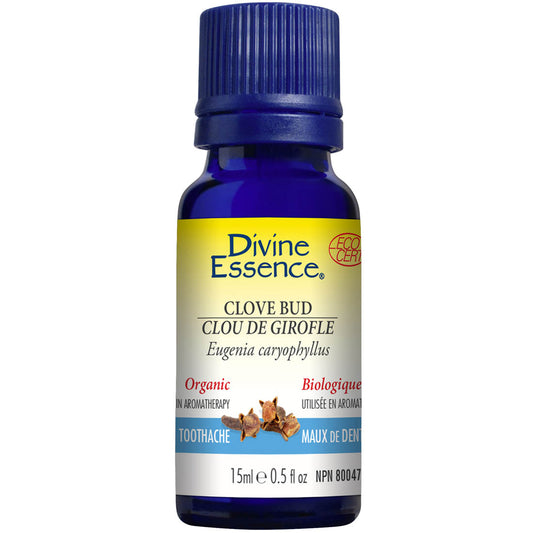 Divine Essence Clove Bud Essential Oil (Organic), 15ml