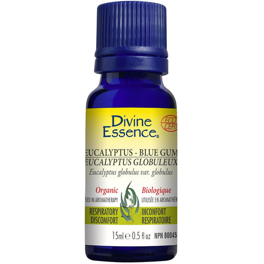 Divine Essence Eucalyptus - Blue Gum Essential Oil (Organic), 15ml