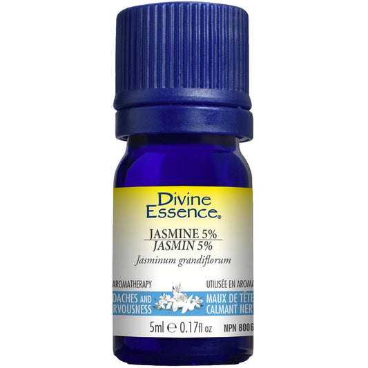 Divine Essence Jasmine  5% - Absolute Essential Oil, 5ml