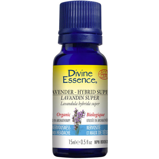 Divine Essence Lavender Hybrid Super Essential Oil (Organic), 15ml