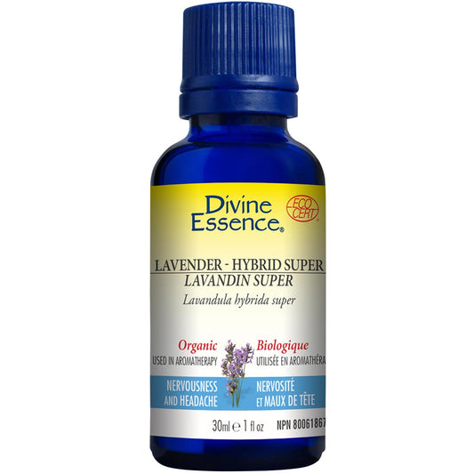 Divine Essence Lavender Hybrid Super Essential Oil (Organic), 30ml