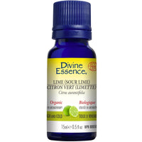 Divine Essence Lime Essential Oil (Organic), 15ml