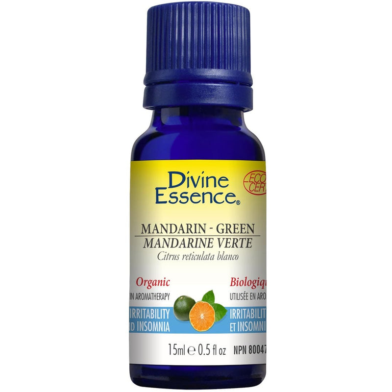 Divine Essence Green Mandarin Essential Oil (Organic), 15ml