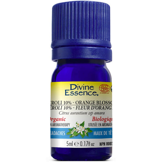 Divine Essence Neroli 10% (Orange Blossom) Essential Oil (Organic), 5ml