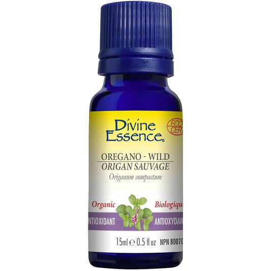 Divine Essence Oregano - Wild Essential Oil (Organic), 15ml