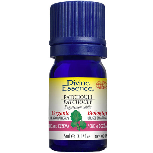 Divine Essence Patchouli Essential Oil (Organic), 5ml