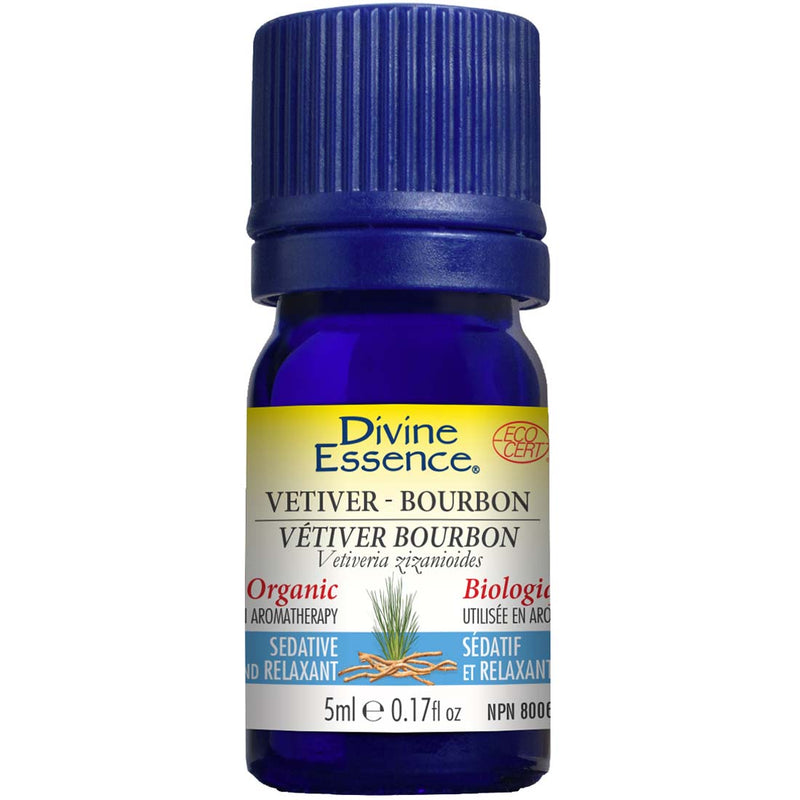Divine Essence Vetiver Bourbon Essential Oil (Organic), 5ml
