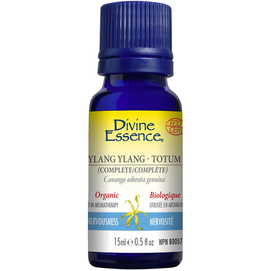 Divine Essence Ylang Ylang Totum (Complete) Essential Oil (Organic), 15ml
