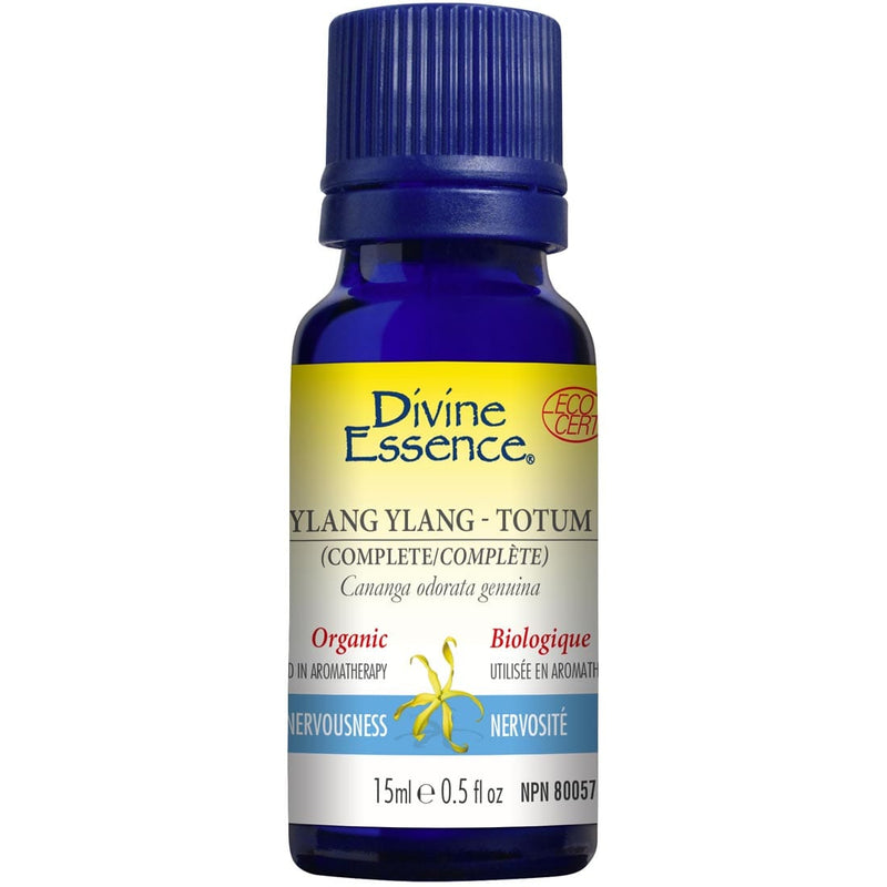 Divine Essence Ylang Ylang Totum (Complete) Essential Oil (Organic), 5-15ml