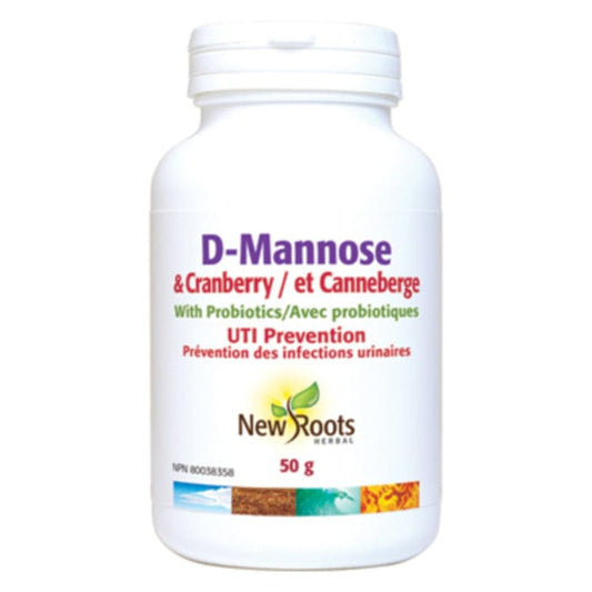 New Roots D-Mannose & Cranberry with Probiotics, 50g