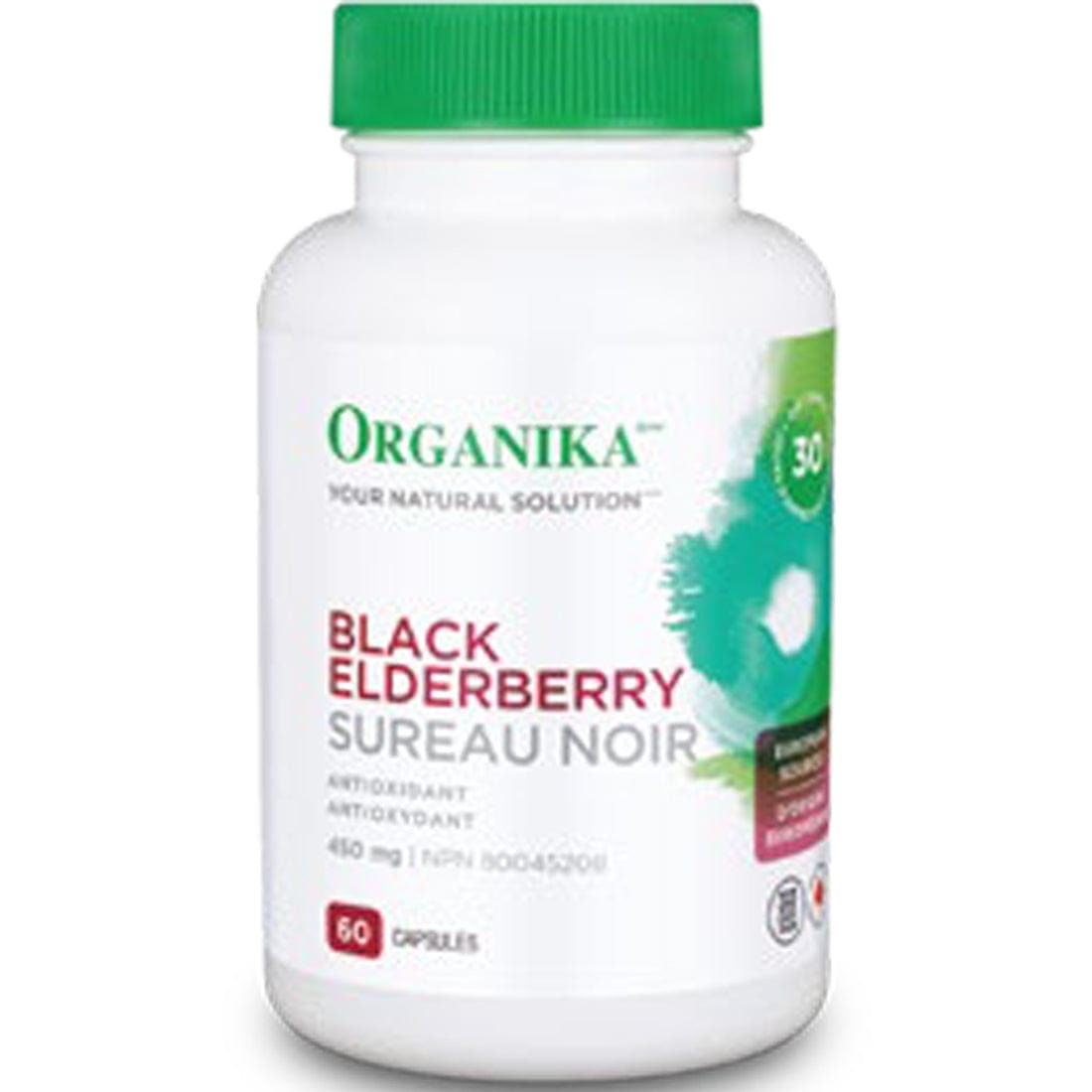 Organika Black Elderberry (4:1 extract equivalent to 1800mg of dried Elderberry), 60 Capsules (NEW!)