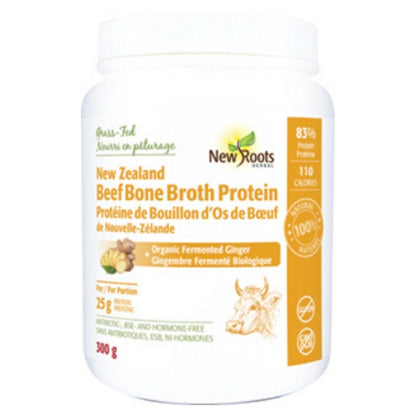 New Roots New Zealand Grass Fed Beef Bone Broth Protein (Antibiotic and Hormone Free), 300g