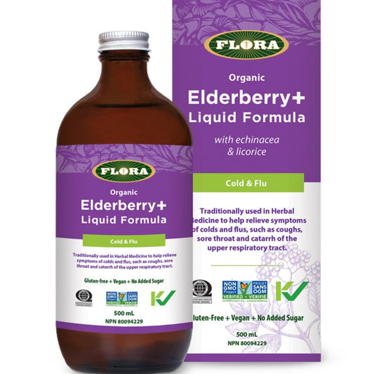Flora Elderberry+ Liquid Formula (Organic)