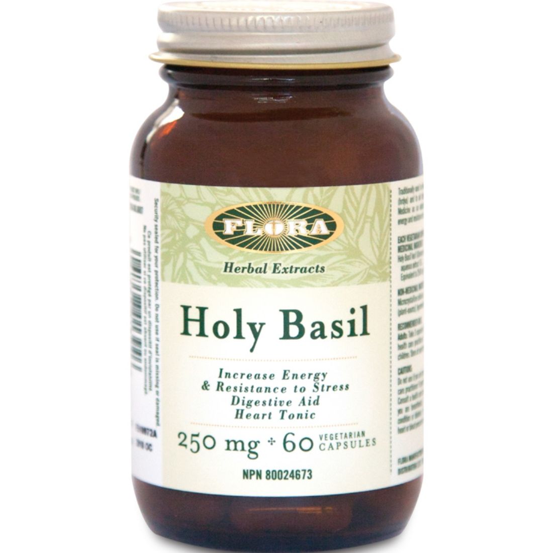 Flora Holy Basil 250mg, 60 Vegetarian Capsules