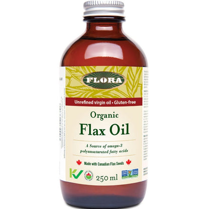Flora Organic Flax Oil (Non-GMO and Made with Canadian Flaxseeds) (Stored in Fridge)