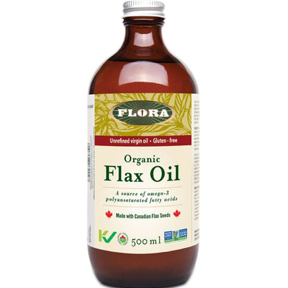 Flora Organic Flax Oil (Non-GMO and Made with Canadian Flaxseeds) (Stored in Fridge)