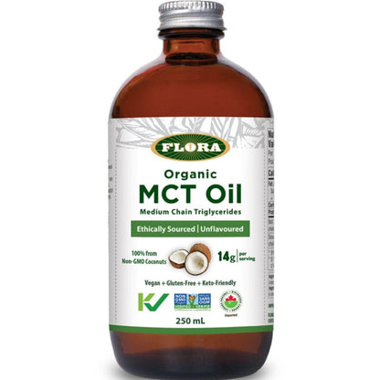 Flora Organic MCT Oil (Ethically Sourced Non-GMO Coconuts) (NEW!)