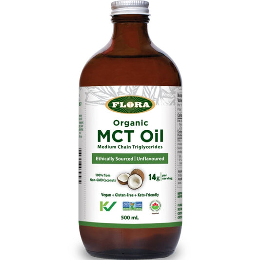 Flora Organic MCT Oil (Ethically Sourced Non-GMO Coconuts) (NEW!)