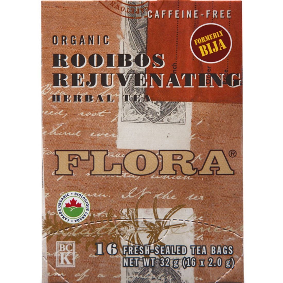Flora Rooibos Rejuvenating Tea (Caffeine-Free), 16 Bags