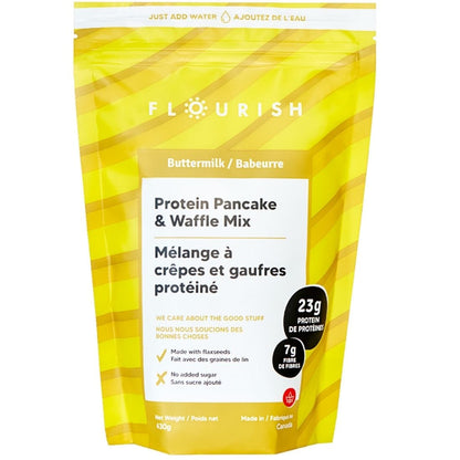 Flourish Protein Pancake & Waffle Mix (Made With Flaxseeds), 430g