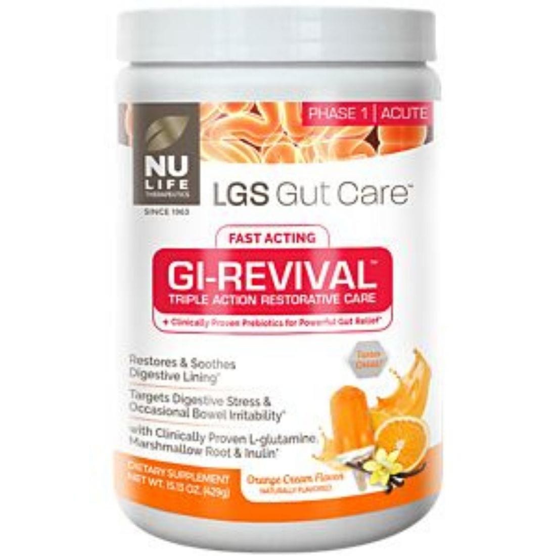 Nu-Life LGS Gut Therapy GI-Revival Triple Action Healing Fibre (Prebiotics)