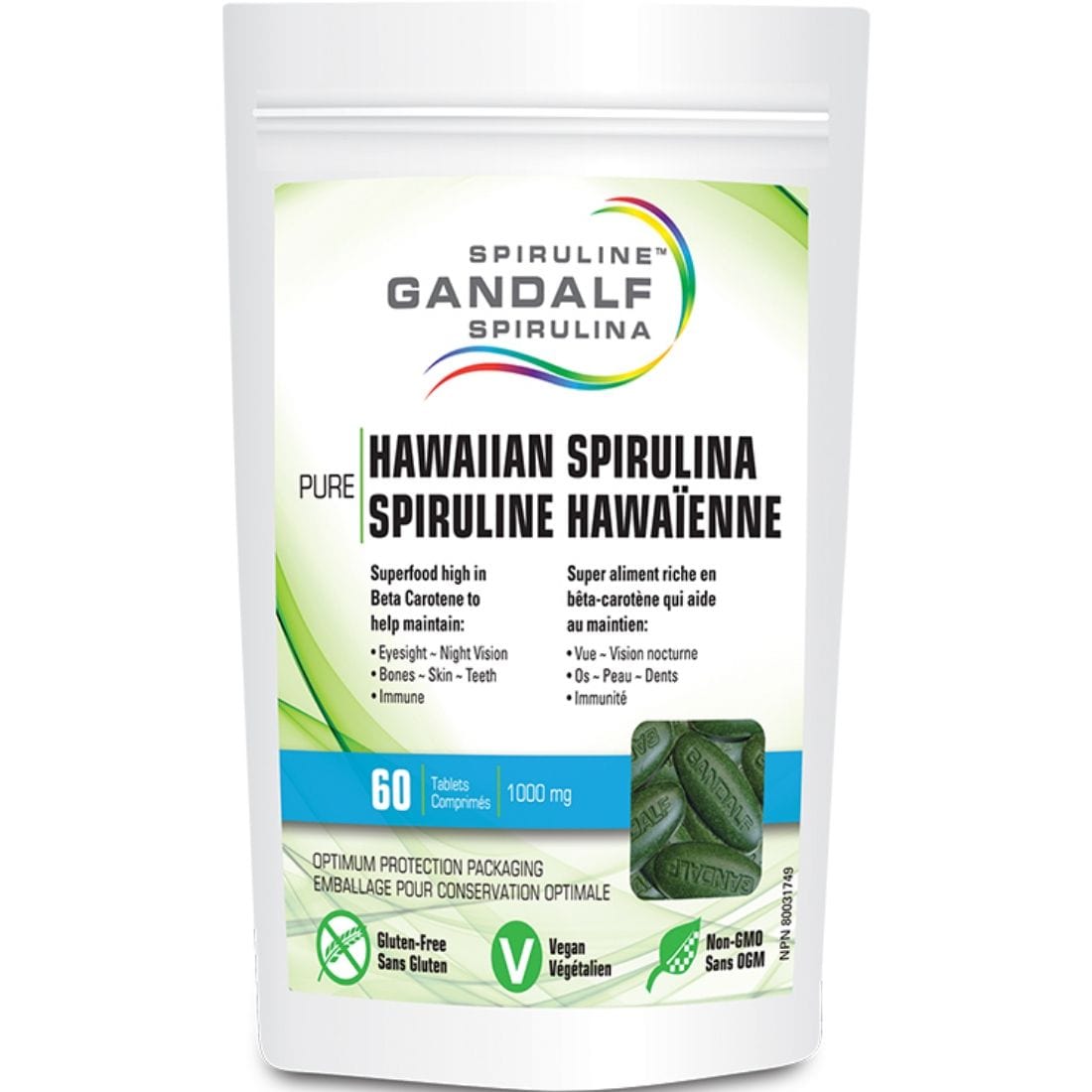 Gandalf Hawaiian Spirulina Tablets 1000mg