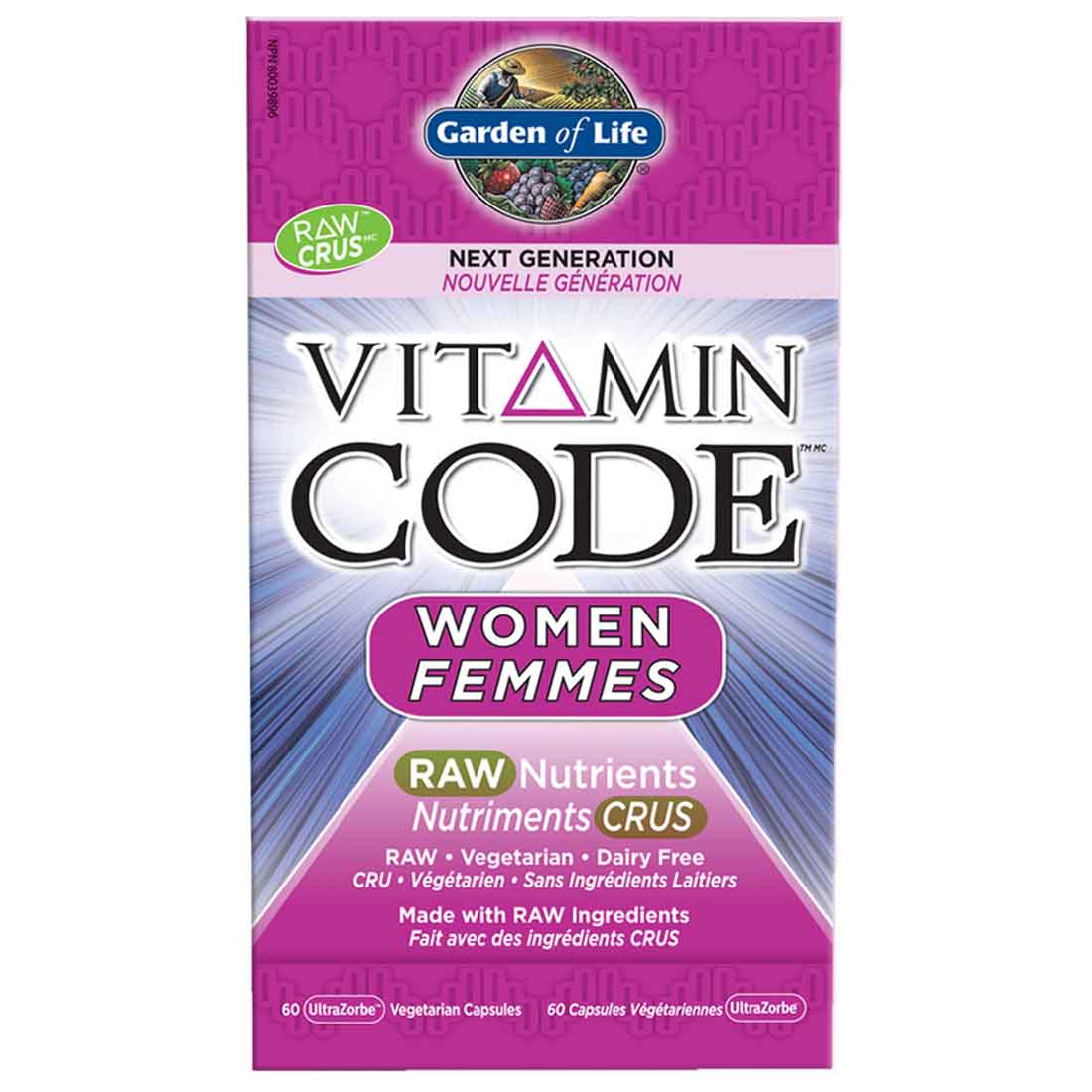 Garden of Life Vitamin Code for Women, 60 Vcaps