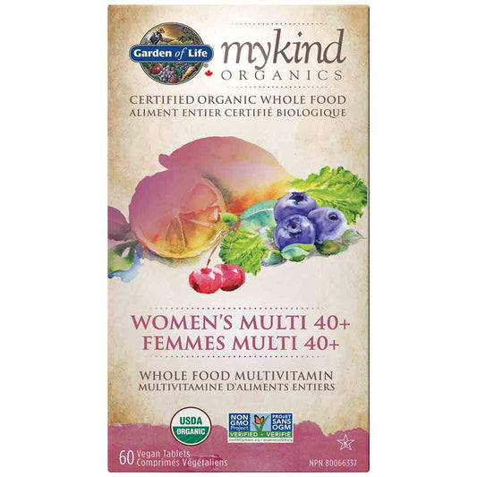 Garden of Life mykind Organics Multivitamin Women's Multi 40+, 60 Vegan Tablets