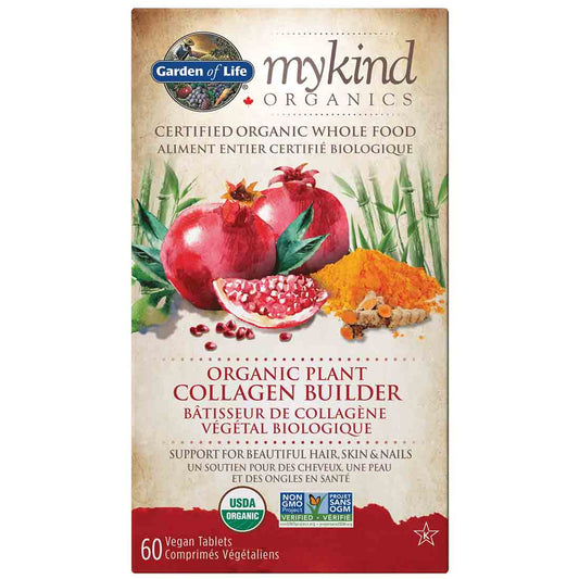 Garden of Life mykind Organics - Organic Plant Collagen Builder, 60 Vegan Tablets