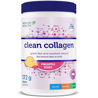 Genuine Health Clean Collagen, Grass Fed Pasture Raised Bovine Collagen Powder