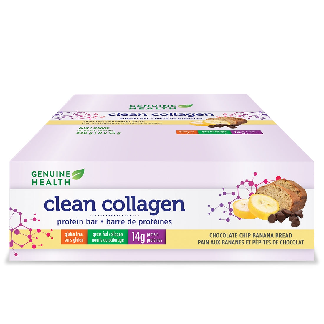 Genuine Health Clean Collagen Protein Bars (8 bars x 55g)