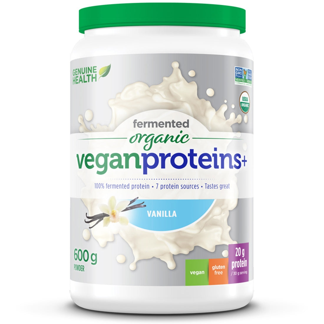 Vanilla 600g | Genuine Health Fermented Organic Vegan Proteins // vanilla flavour