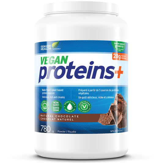 Genuine Health Vegan Proteins+, Non-GMO, Gluten Free Vegan Protein Powder