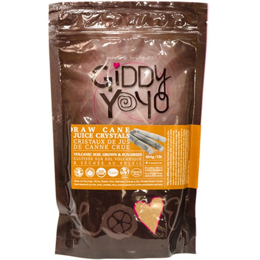 Giddy Yoyo Raw Organic Cane Juice Crystals (Ecuador) Certified Organic, 454g