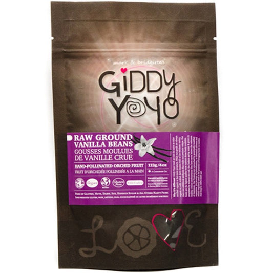 Giddy Yoyo Raw Vanilla Bean Powder (Papua New Guinea), 57g